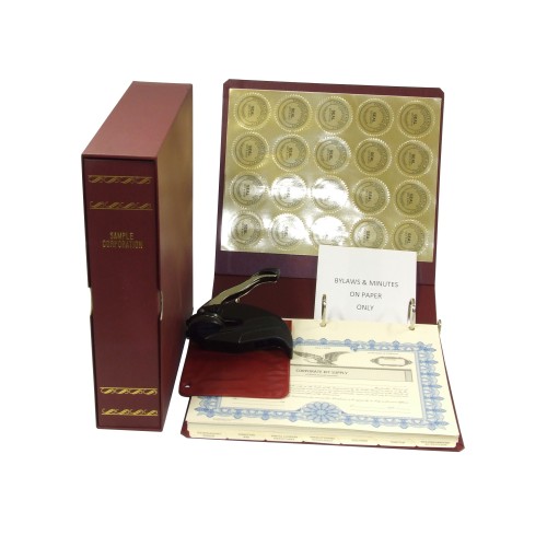 Non-profit Corporate Kit with Seal Embosser AND Laser Wafer Seal (EC Burgundy)