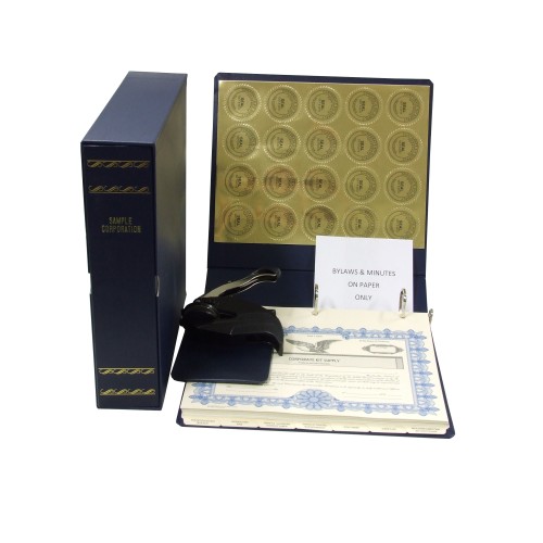Non-profit Corporate Kit with Seal Embosser AND Laser Wafer Seal (EC Blue)