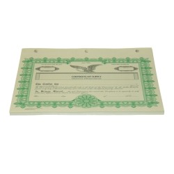 Stock Certificates - CKS Series Green color